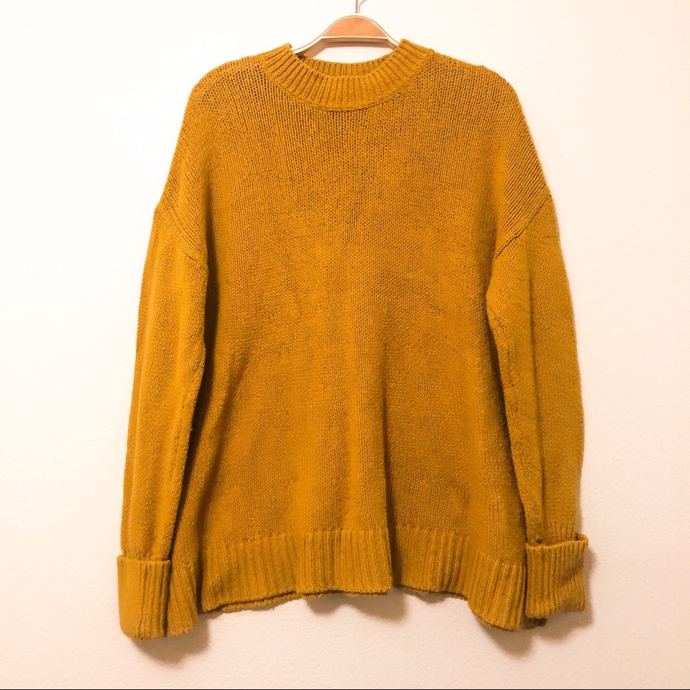 BDG Crew Neck Mustard Sweater